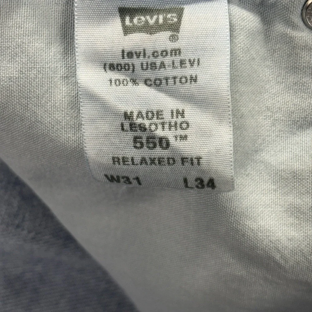 Y2K Levi's 550 Jeans Mens 31x32 TAG- 31x34 Relaxed Fit Straight Leg Light Wash